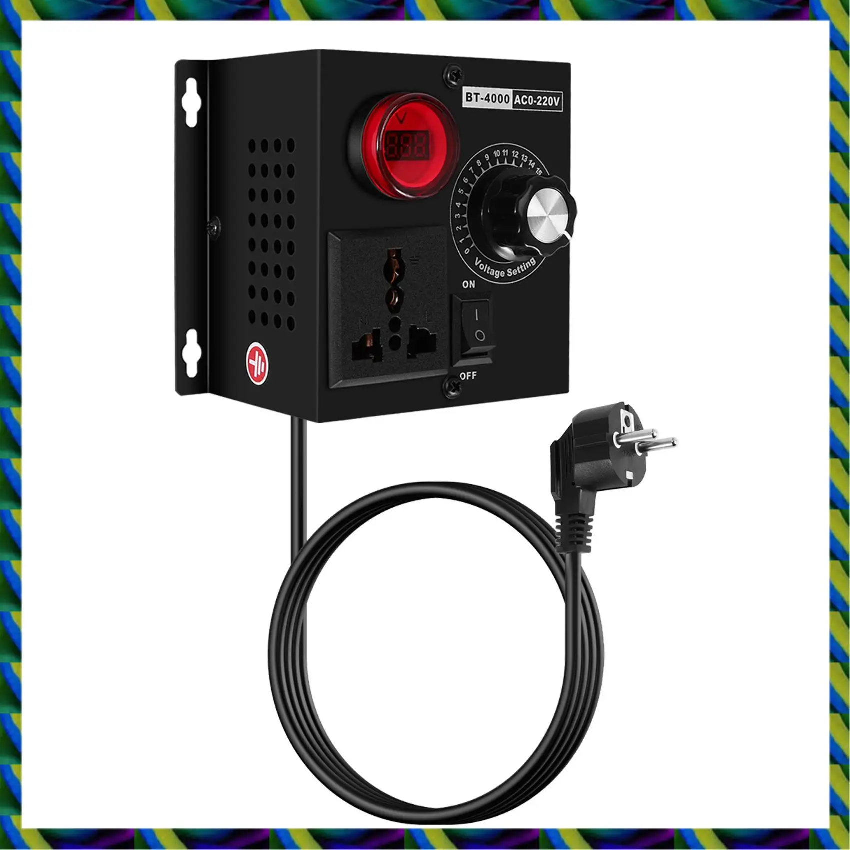 منظم جهد إلكتروني يومي Ac220v 4000 وات Scr، وحدة تحكم في سرعة مروحة المحرك، أداة كهربائية قابلة للتعديل، Eu Pl