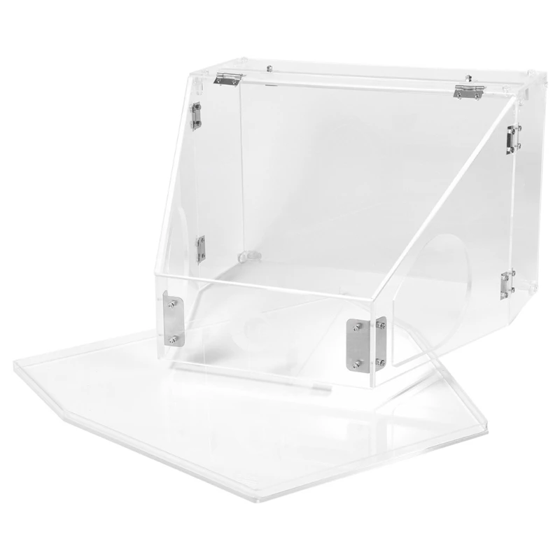 Enclosed Grinding Box LED Illuminated Plastic Work Box for Dust Frees Polishing