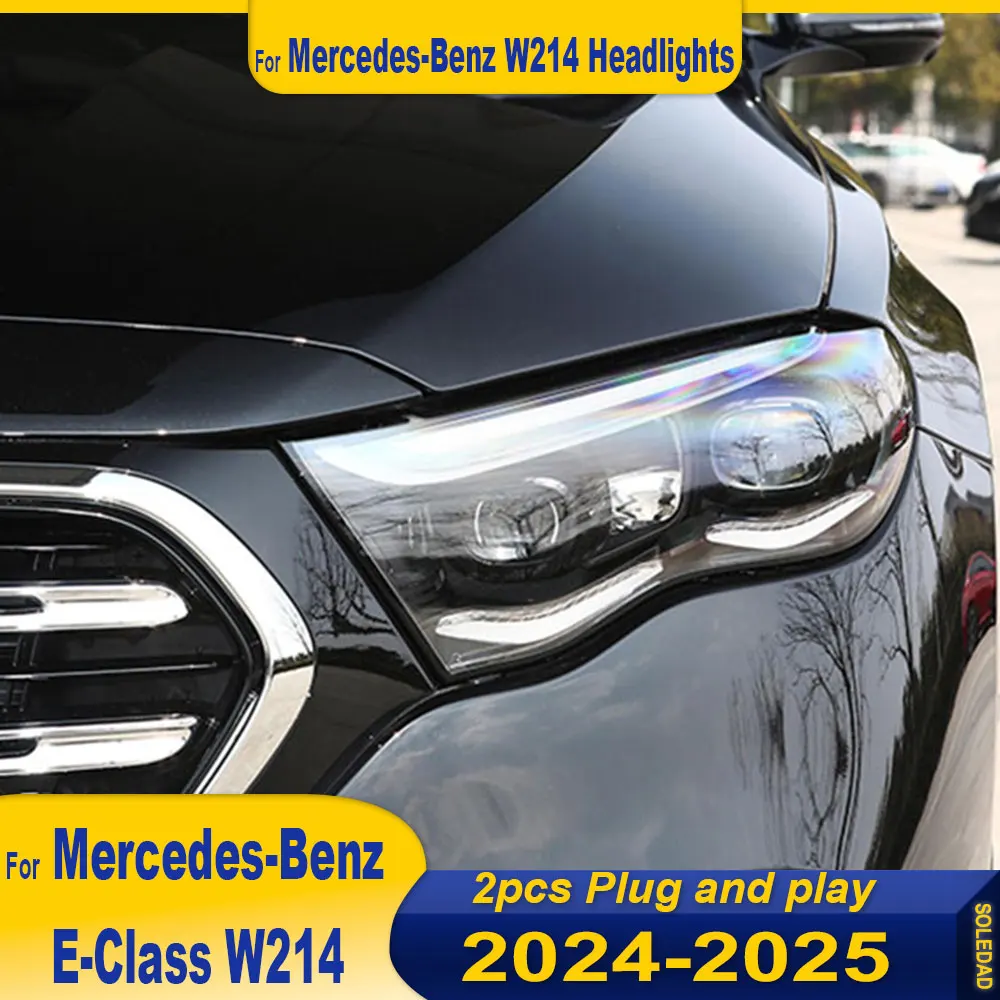 

2 шт. фары для Mercedes-Benz E-class W214 2024-2025, полностью светодиодные фары, обновление DRL, динамическая сигнальная лампа, передний фонарь в сборе