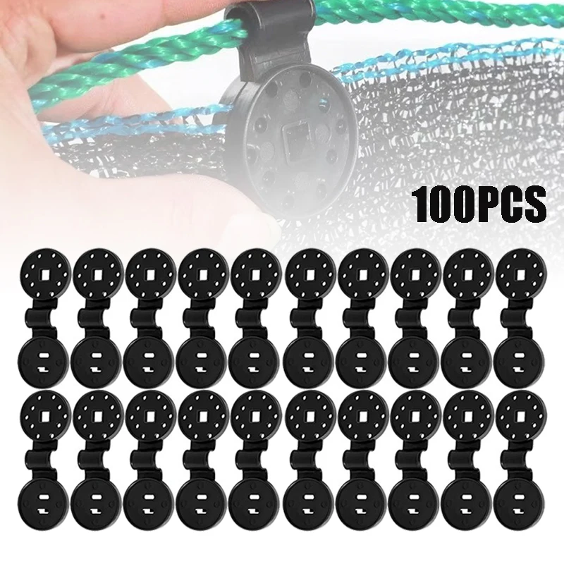100pcs Shade Cloth Plastic Clips Sun Shade Net Clips Greenhouse Fabric Fixing Clamps Grommet Fence Netting Hook