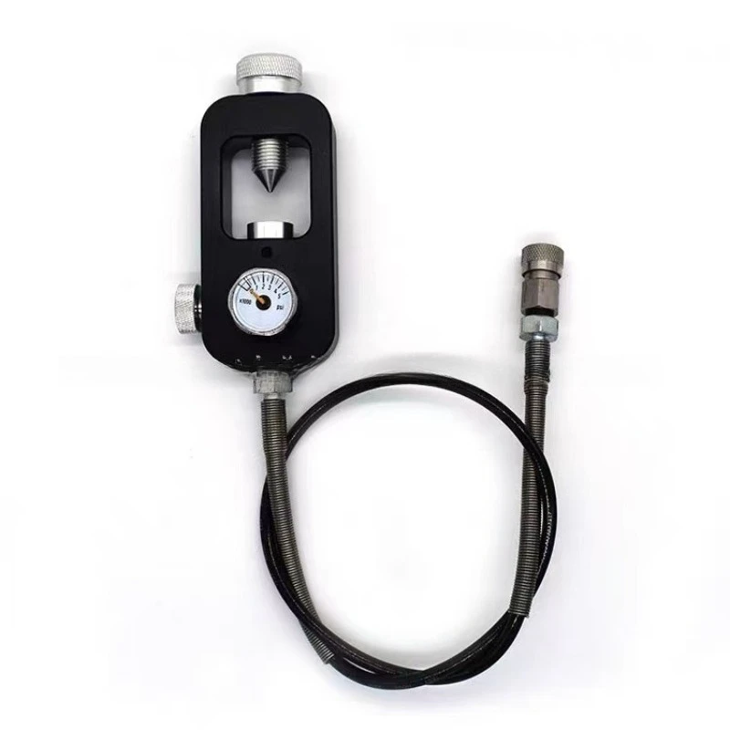 Diving Fire Protection Air Filling Valve Quick Coupler Air Pressure Adapter With Pressure Gauge
