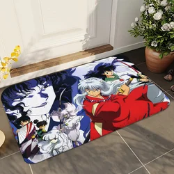 Inuyasha Anime Floor Mat Doormats Home Carpet Foot Mat Bathroom Absorbent Mats Anti-Slip Mats Home Decor Supplies