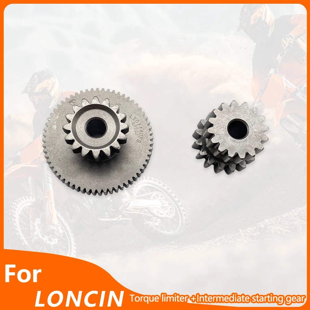 For YBS300 YB300H YB250R Starter Dual Gear Set Motorcycles Accessories LONCIN Engine Torque Limiter Intermediate Starting Gear