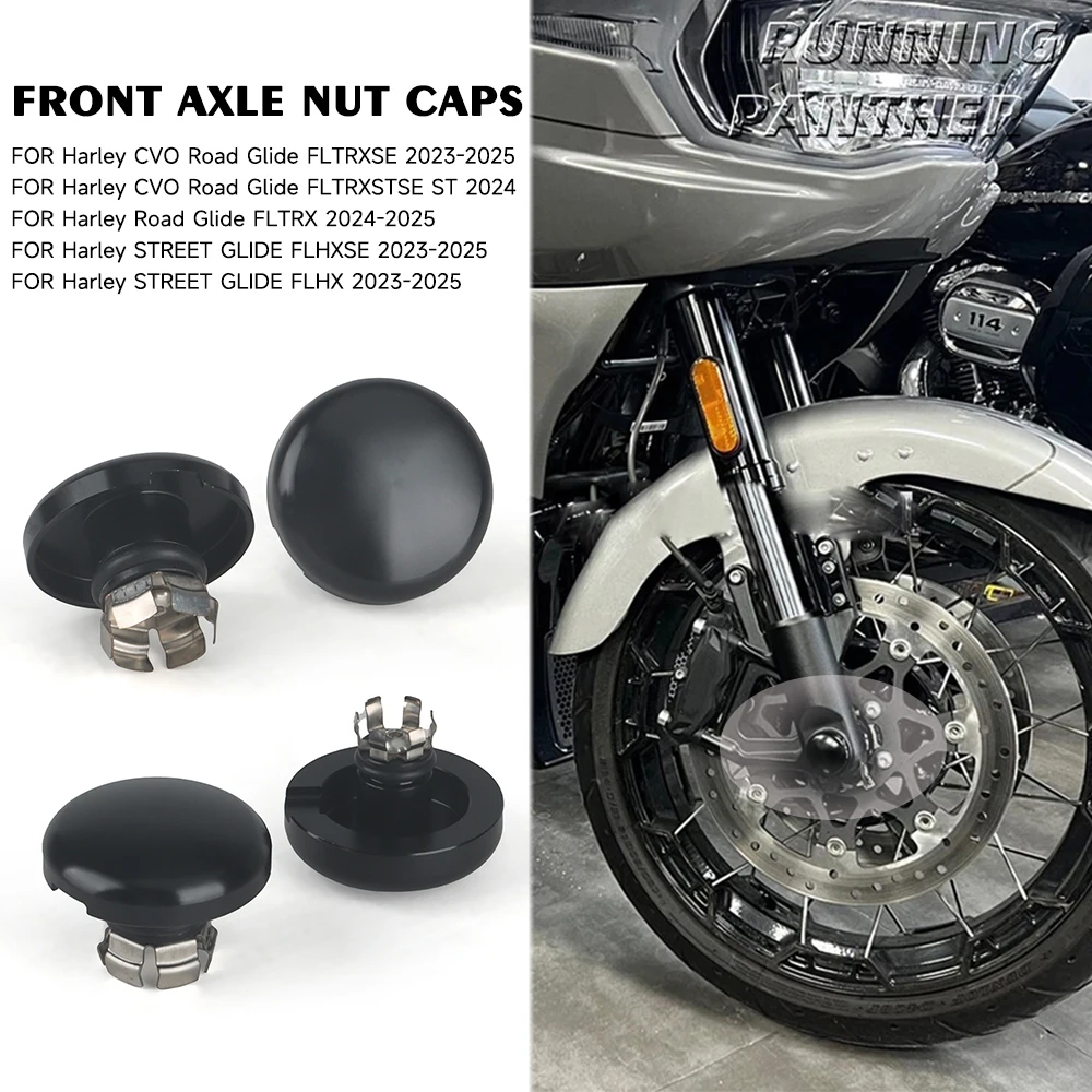 

Для мотоцикла Harley Street Glide, колпачки для гаек передней оси, крышка Road Glide FLTRXSE 2023-2025 FLTRXSTSE ST 2024 FLHXSE 2023-2025