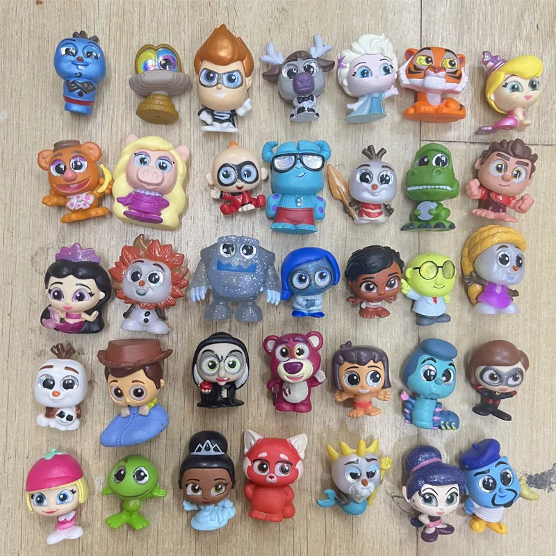 

Disney Anime Figures Doorables Kawaii Mickey Princess Anna Elsa Kawaii Big Eyed Doll Collection Model Toys Kids Gifts Can Choose