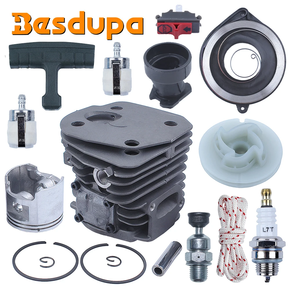 

Big Bore 45mm Cylinder Piston Kit Decompression Valve Fit Husqvarna 353 351 350 346 Intake Manifold