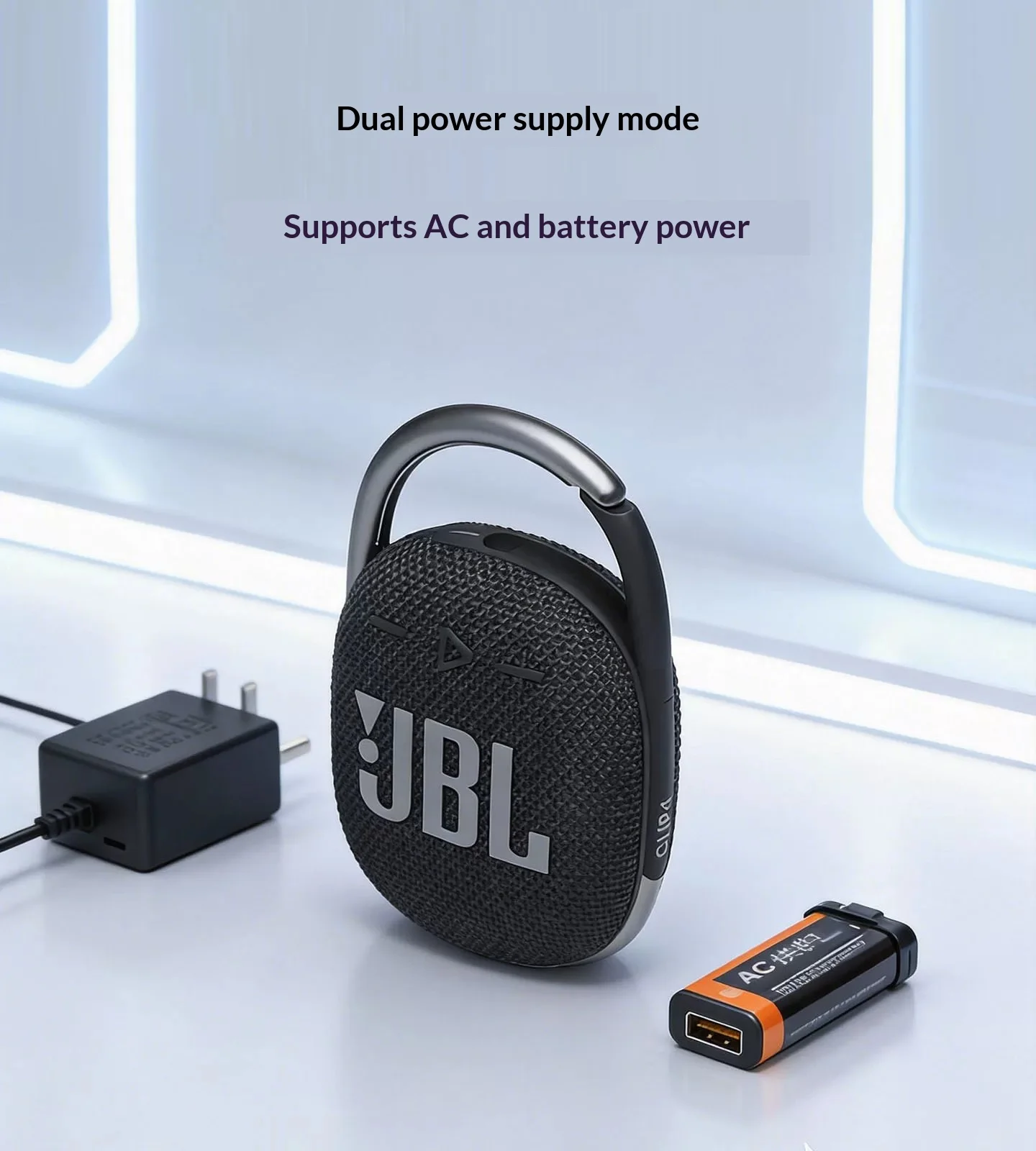 JBL CLIP4 Wireless Mini Clip-On Speaker Bluetooth 5.1 Punchy Bass Rugged Fabric Lightweight Audio for Backpack Travel Beach