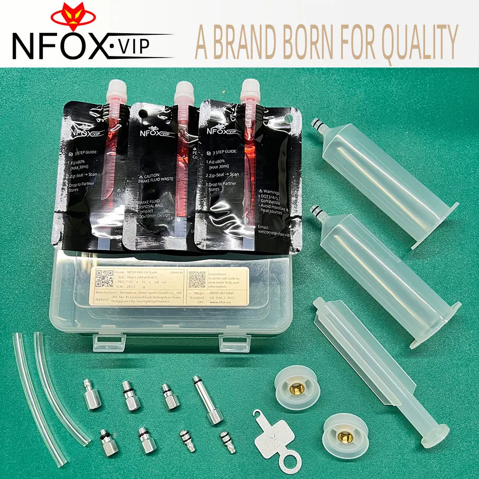 

NFOX PRO 2025 Новый 16 шт. гидравлический дисковый тормоз для прокачки выхлопных гальм, набор инструментов для ремонта, профессиональный универсальный для электронного велосипеда, мотоцикла