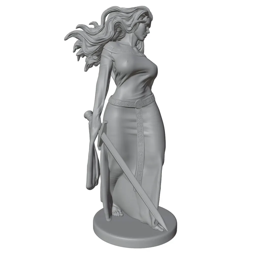 Miniatura de resina 75mm para coleccionismo – Figura sin pintar 1/24 - imagen 4