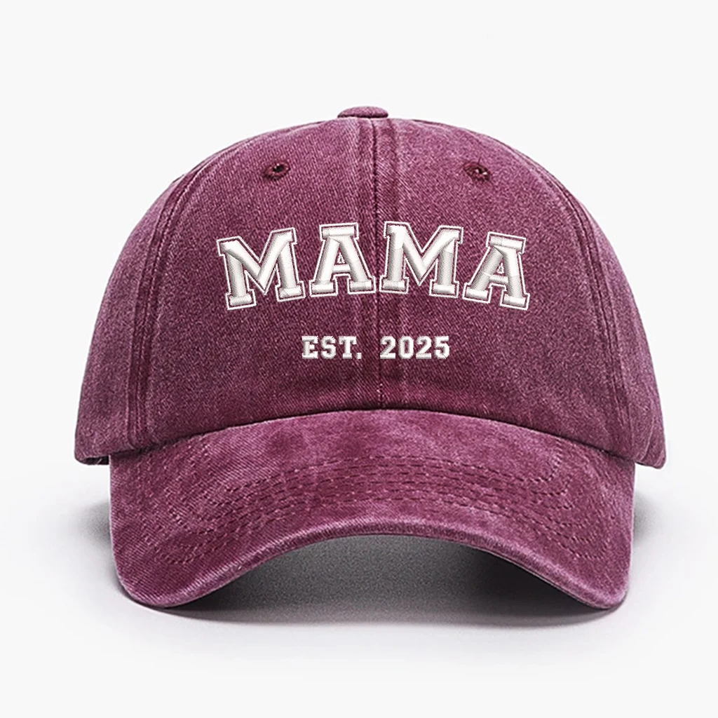 قبعة بيسبول مطرزة من DAD MAMA GRANDPA GRANDMA MUM قطن محايد مغسول بالماء |   قبعة خارجية قابلة للتعديل لفصل الربيع والصيف