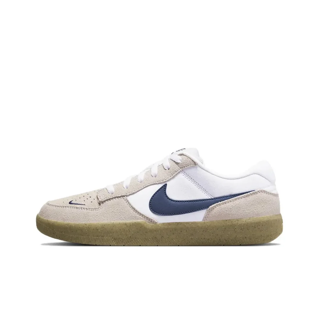 Nike SB Force 58 Padded Breathable Durable Premium Low-Top Skate Shoes Unisex Grey White Blue CZ2959-100