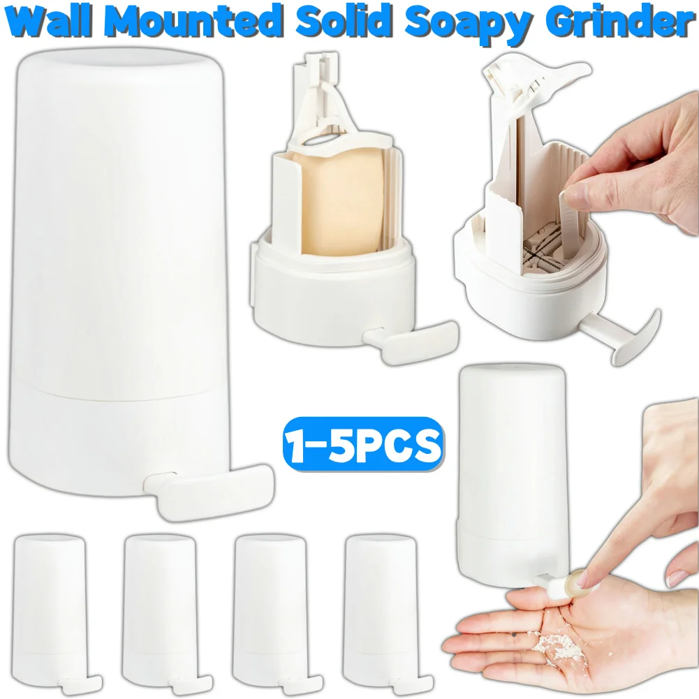 1-5PCS Wand Montiert Solide Seife Grinder Nachfüllbare Seife Bar Spender Wasserdichte Seife Schleifen Box Seife Bar Schredder für Wc