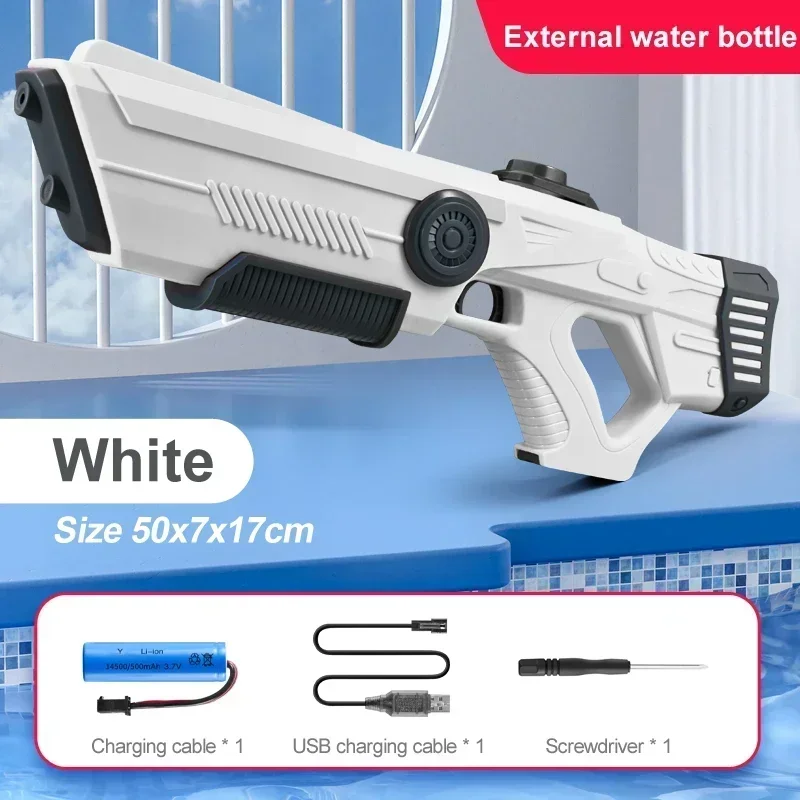 Elektrische Automatische Wateropslag Pistool Speelgoed Draagbare Kinderen Zomer Strand Outdoor Strijd Fantasie Spuitpistool Speelgoed Jongen Kind Volwassen Spel
