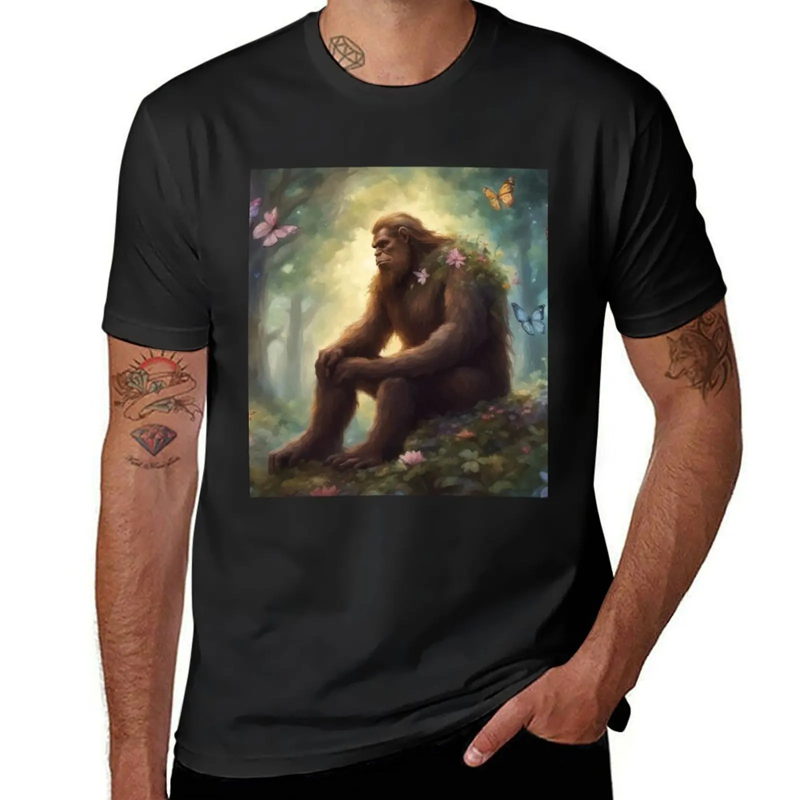 

Bigfoot butterflies #3 T-Shirt for a boy boys whites vintage t shirts for men