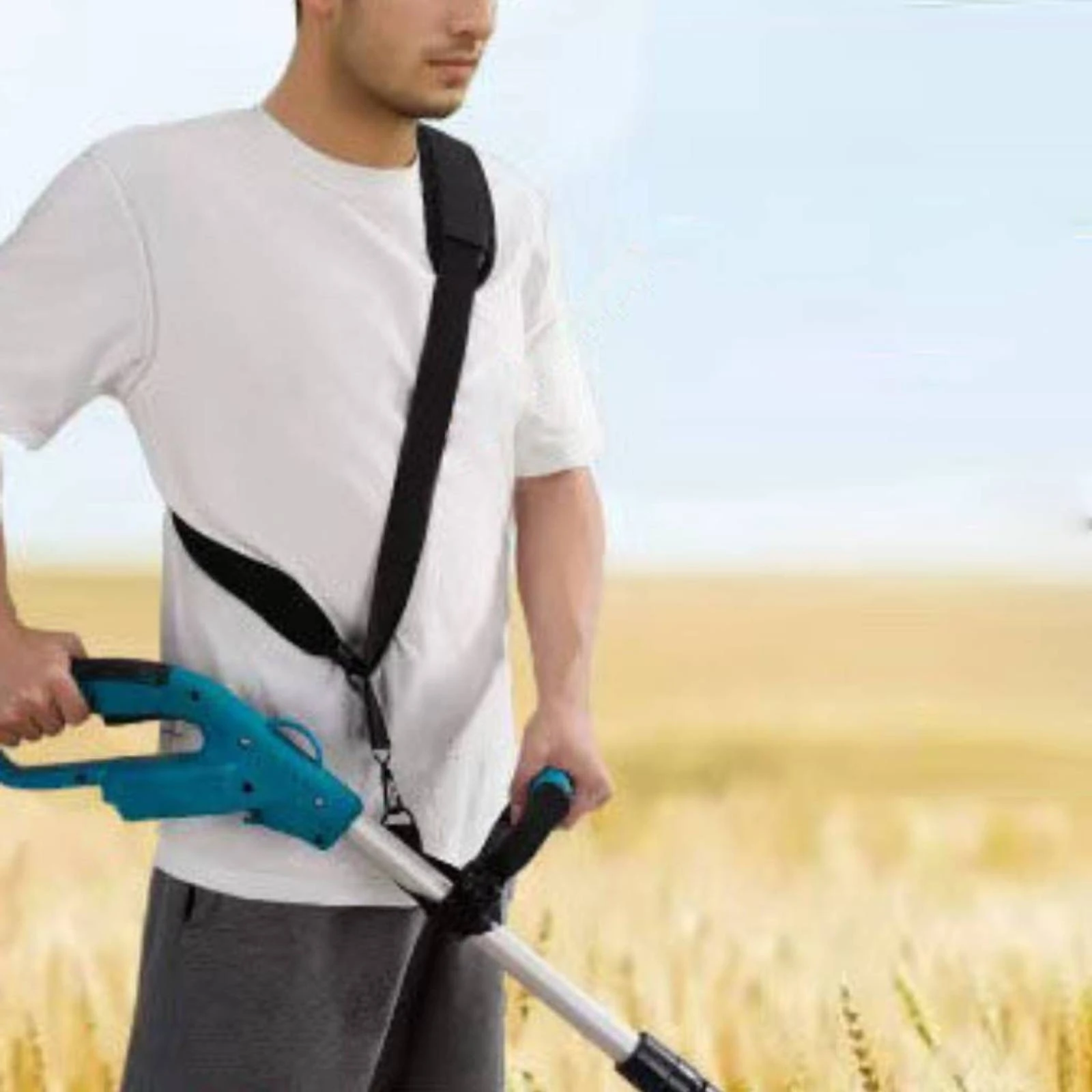 Grass Cutter Strap Anti-Slip Brush Cutter Strap Trimmer Harness Metal Hook Garden Tool Support Comfort
