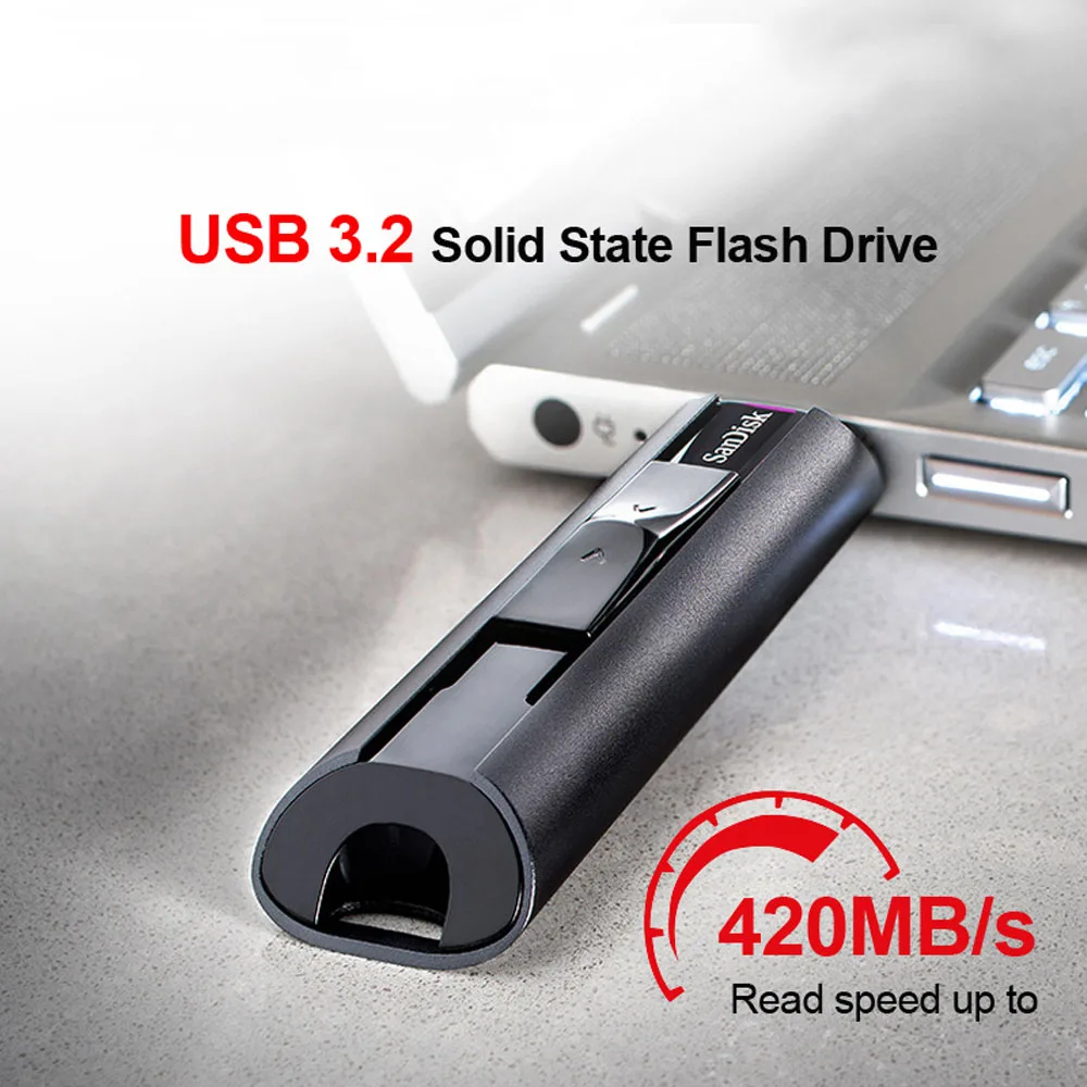 SanDisk Extreme PRO USB 3.2 Gen 1 Solid State Flash Drive 128GB 256GB Pen Drive Pendrive Memory Usb Stick Write Speed up to 380M