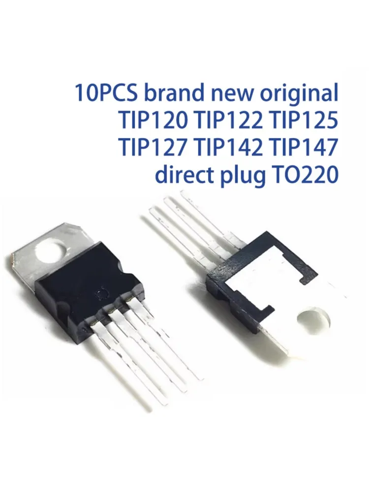 10 pièces, neuf, original, TIP120 TIP122 TIP125 TIP127 TIP142 TIP147, prise directe TO220