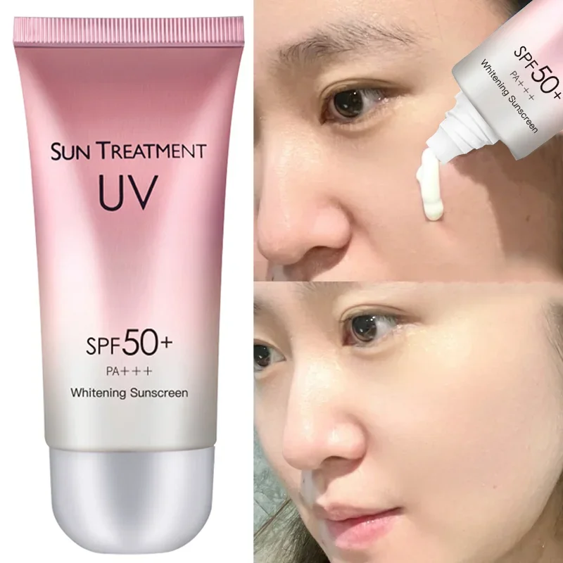 60ml Moisturizing Sunscreen Cream Whitening Facial Body Waterproof Sun Cream Anti Sun Facial Protection Isolation Lotion SPF50+