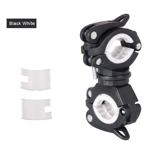 360 Degree Rotating Cycling Bike Light Double Holder LED Front Flashlight Lamp Pump Handlebar Mount Holder Bicycle Accessorie