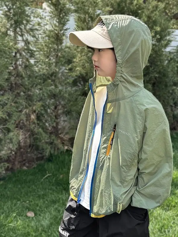 outdoor-children's-uv-protection-clothing-coat-upf50-thin-summer-male-female-kids-anti-uv-lightweight-quick-dry-breathable