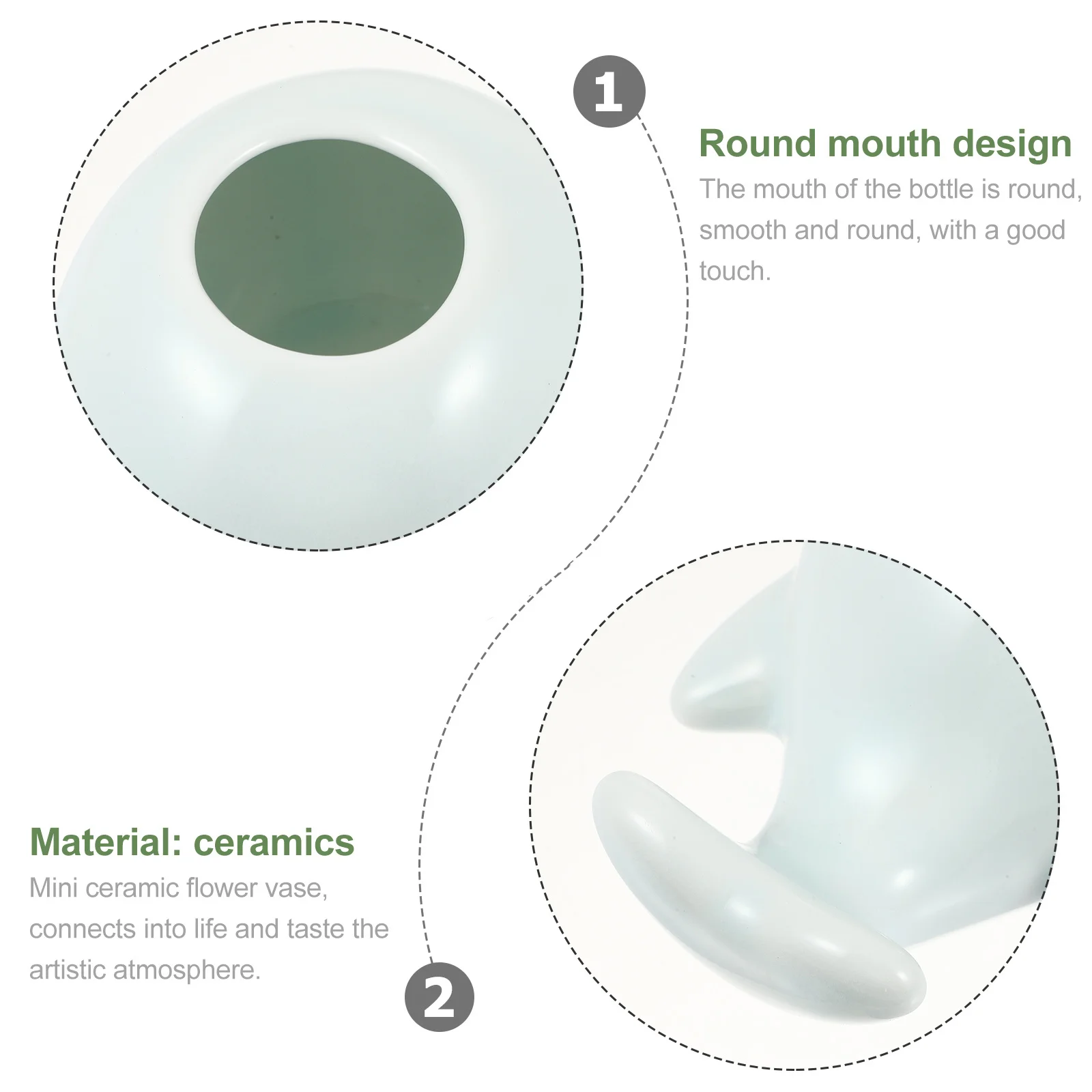 

1Pcs Ceramic Mini Vase Whale Shape Home Office Desktop Flower Holder Decorative Hydroponic Floral Craft Mini Vase Decor