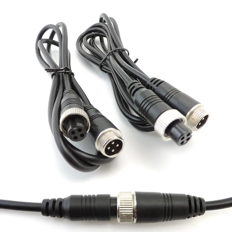 1M 2M 5M 7M 10M 15M 20M 4-Pin Aviation Video Extension Cable for CCD Reversing Camera Camper Trailer