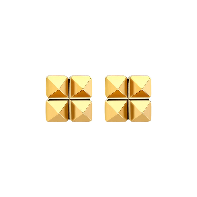 

IVOG Square Block Stud Earrings For Women Piercing Small Earings Stainless Steel Fashion Jewelry official-website