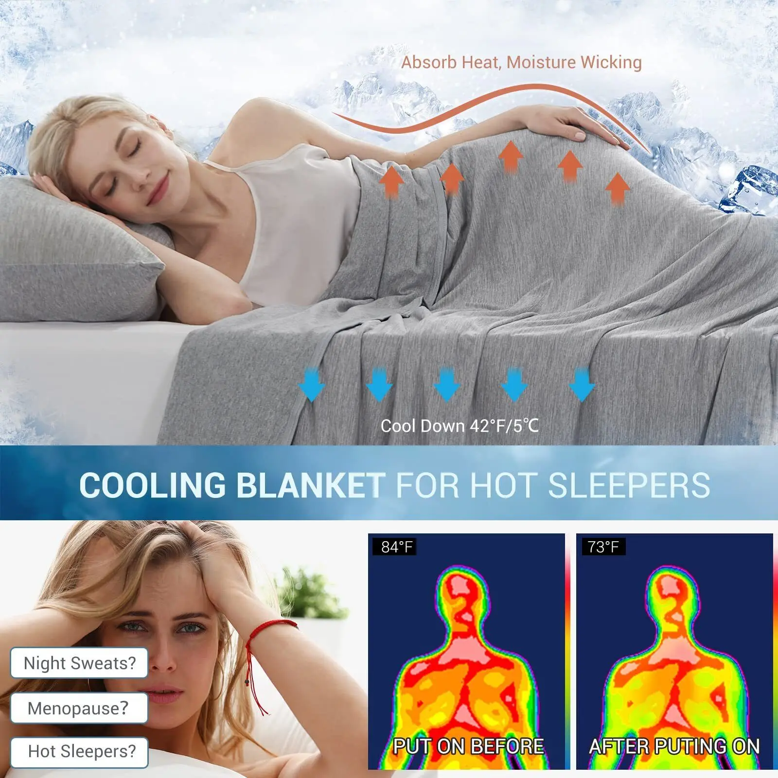 Cooling Blankets Smooth Air Condition Comforter Lightweight Summer Quilt Cool Feeling Fibre Skin-friendly Breathable Blanket