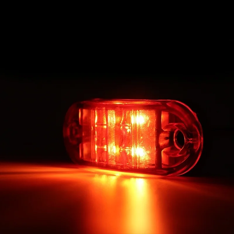20/10PCS 4 LED 12 V-24 V Zijmarkeringslichten Ovaal Voor Achter Klaring Indicator lamp Truck Accessorie voor Trailer BUS Van Caravan
