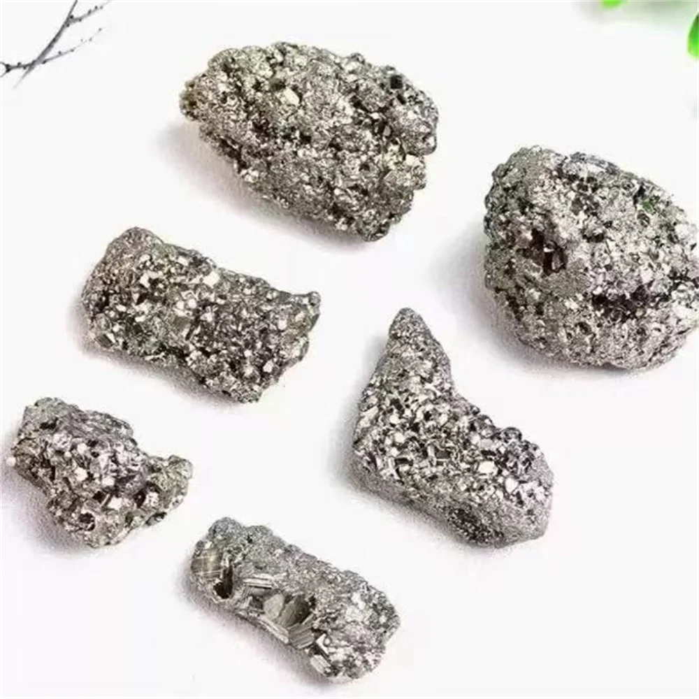 

Natural Stones Pyrite Crystal Cluster Irregular Stone Rock Mineral Sample Home Energy Decoration Mineral Raw Decoratio