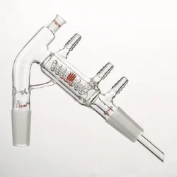 SYNTHWARE Micro distiller, With serpentine condenser and vertical spines, Upper joint 10/18, Borosilicate glass, D54