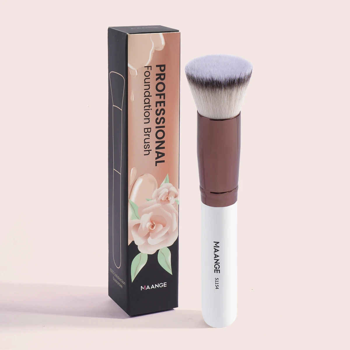 MAANGE 1PCS Foundation Makeup Brush Flat Concealer Powder Blush Brush with Box Dense Soft Bristle Brush Beauty Tool For Women