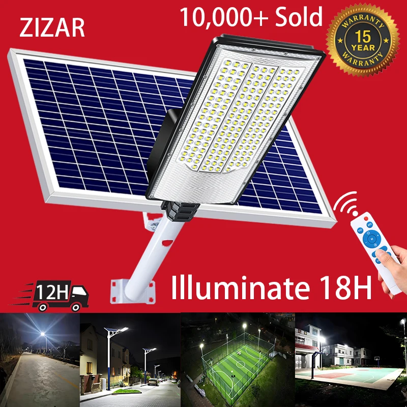 Solar Garden Lights Outdoor Waterproof Design IP65 Auto On Off Remote Control LED luces solares for Pathway Fence Yard Decor LED