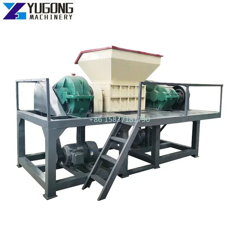 10 Ton Easy Operating Shredder Machine Widely Using Tire shredder Recycling production line Waste Double Shaft Shredding Machine