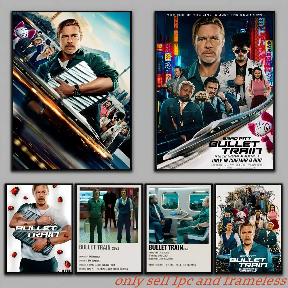 Affiche de film d'action et de comédie B-Bullet Train, avec impressions, décoration pour la maison, la chambre à coucher, le salon, cadeau