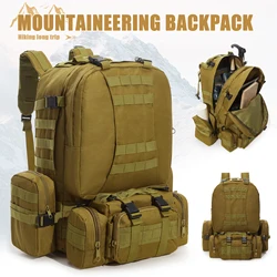 Military Tactical Backpack with 3 Detachable Packs, Army Assault Pack, Large Fieldline Molle Bag, Travel Camping Hiking Backpack