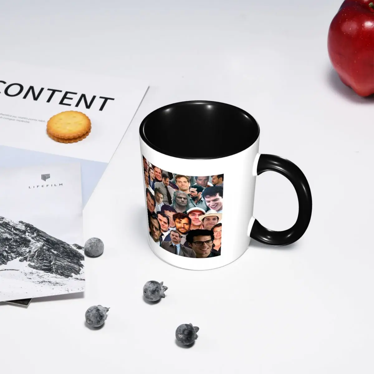 Henry Cavill Photo Collage 1 Mug Funny Ceramic Coffee Cups Tea Mugs Milk Cup Drinkware Gifts for Friends
