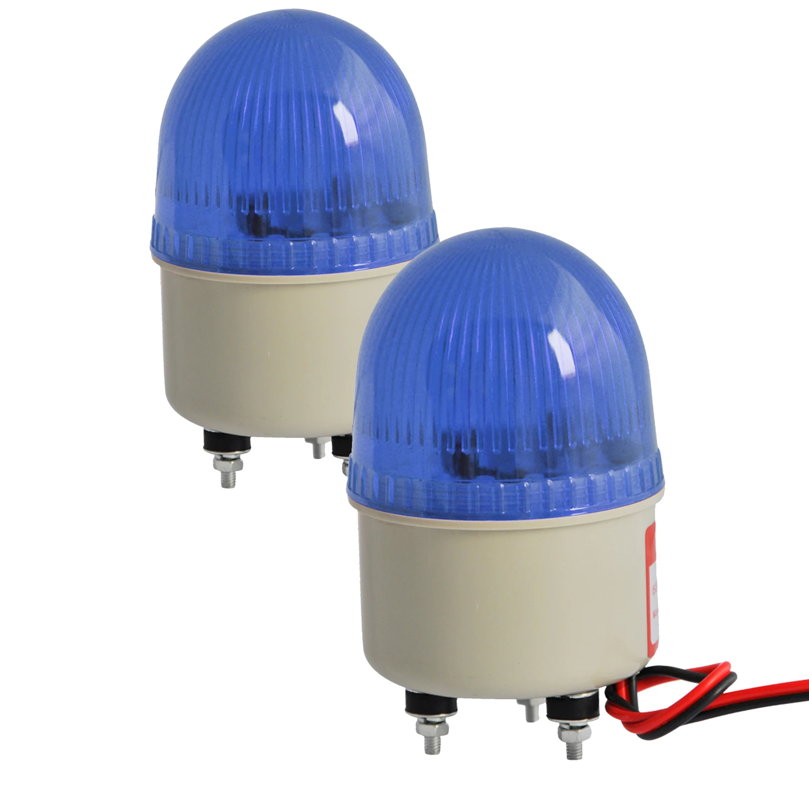 Lampu peringatan strobo bulat 2 buah lampu suar pijar darurat dengan baut bawah DC12V/ DC24V/AC220V LTE-2071