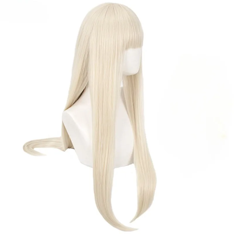 

Women's Wig Long Hair Full Wig Wavy Hair Wig Light Golden Party Wig+Wig Cap