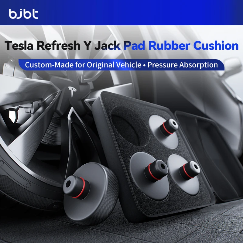 

BJBT 4PCS Lifting Jack Pads For Tesla Model 3 Y S X Juniper 2026 2025 2024 Accessories Rubber Pucks Chassis Lift Stands Adapter