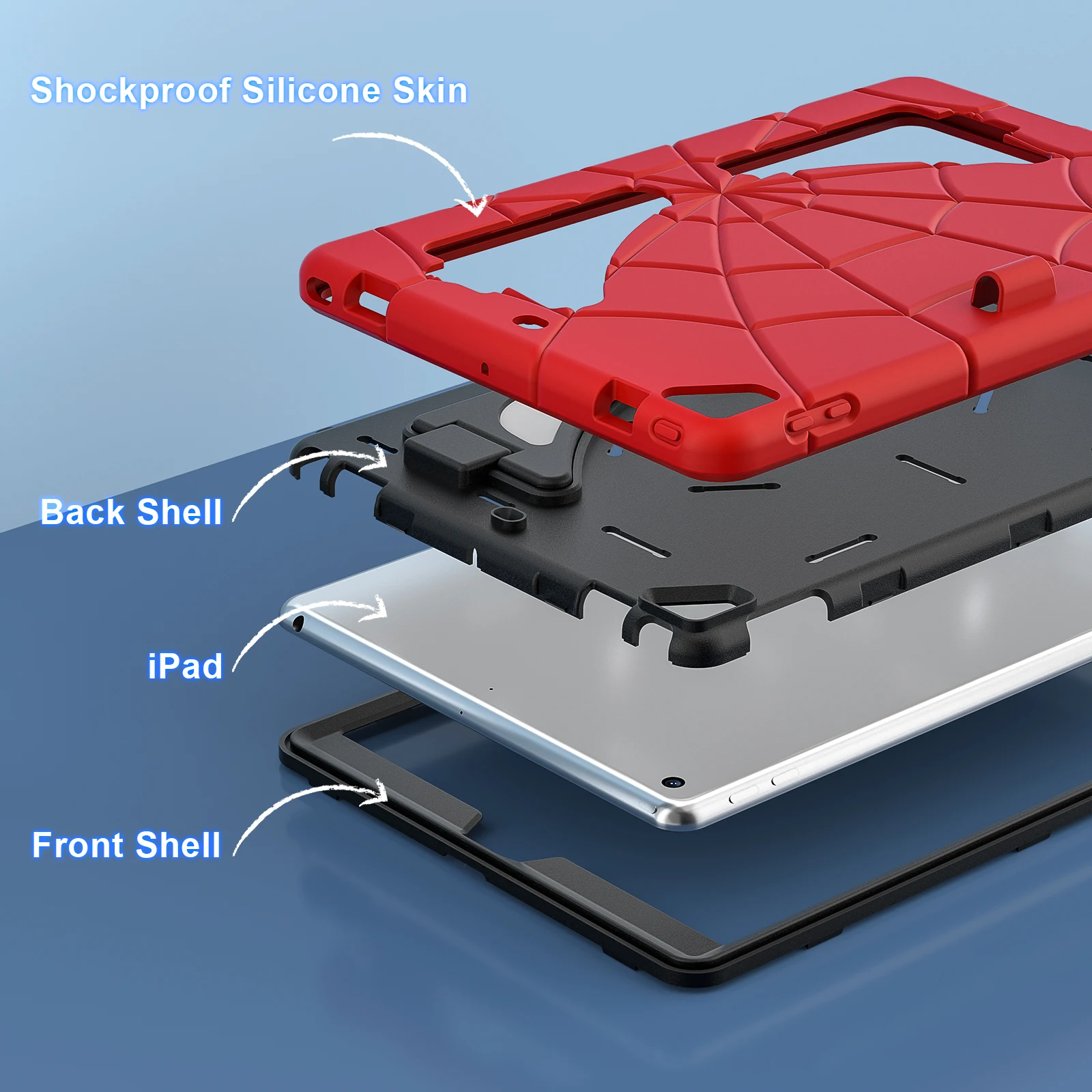 Für Neue 2024 iPad Pro 11 Air 11 10,9 9,7 2017/2018 Pro 9,7 5/6/7/8/9th 10,2 2019/2020/2021 Kinder Fall Stehen Schützen Abdeckung