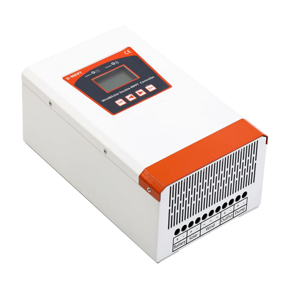 Imagem -02 - Vento Solar Híbrido Controlador de Carga Controlador Híbrido com Carga de Despejo e Bluetooth 1200w 12v 24v 48v 2400w