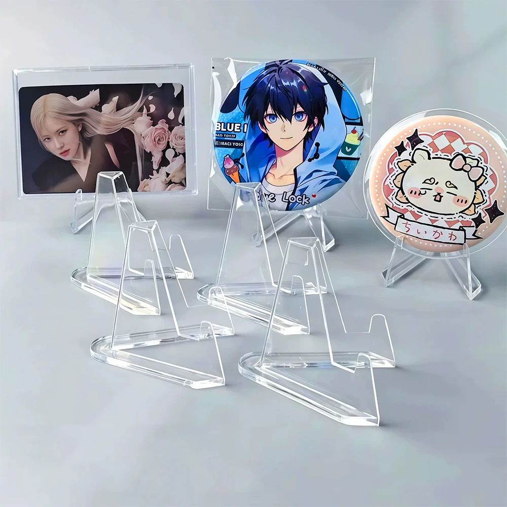 Acrylic Badge Display Stand Holders Easel Card Commemorative Coin Photo Challenge Capsule Medal Showing Support Racks Decor