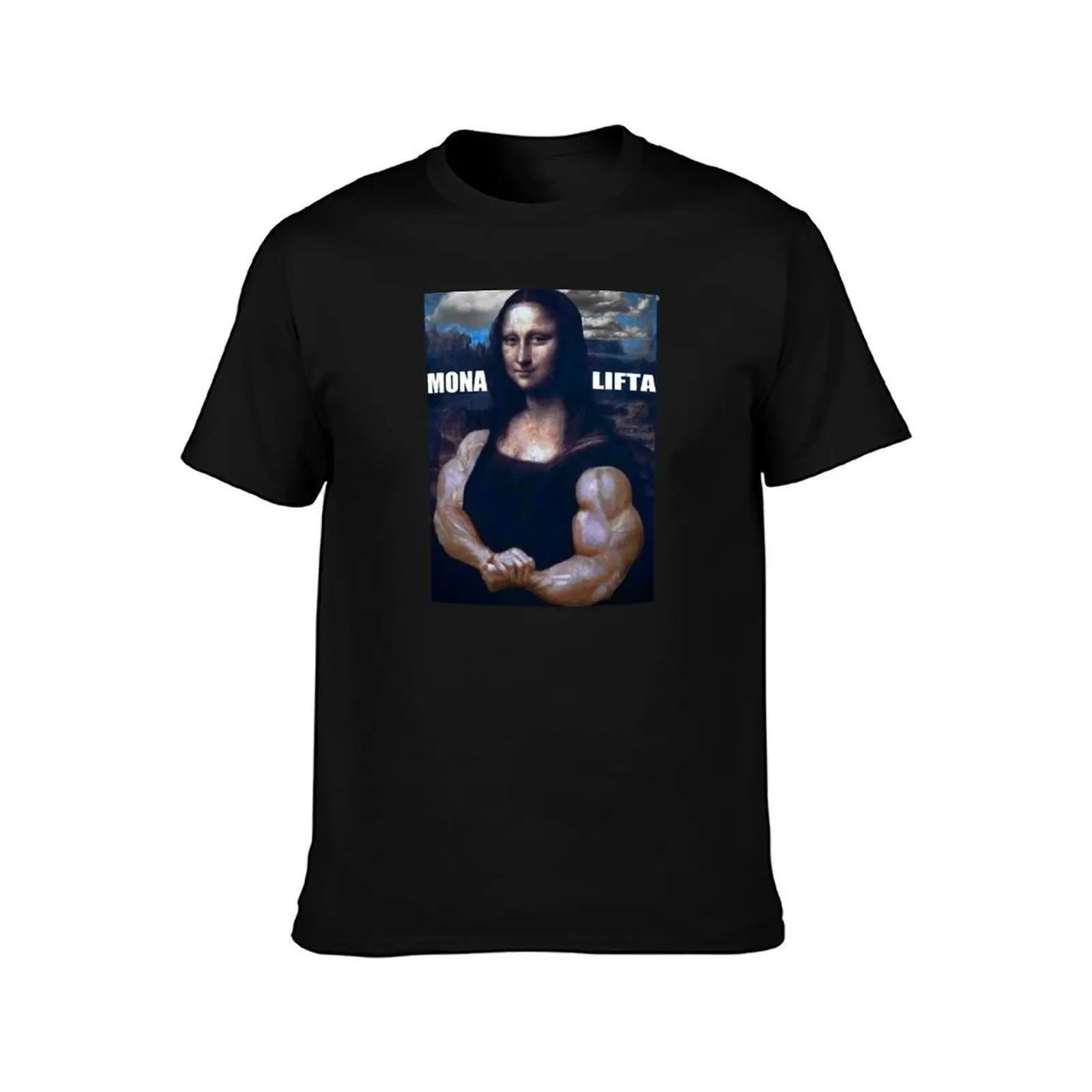 Mona Lifta T-Shirt, Summer Casual Cotton Tee, Oversized Streetwear Tops, Vintage Graphic Print, Loose Fit Short Sleeve