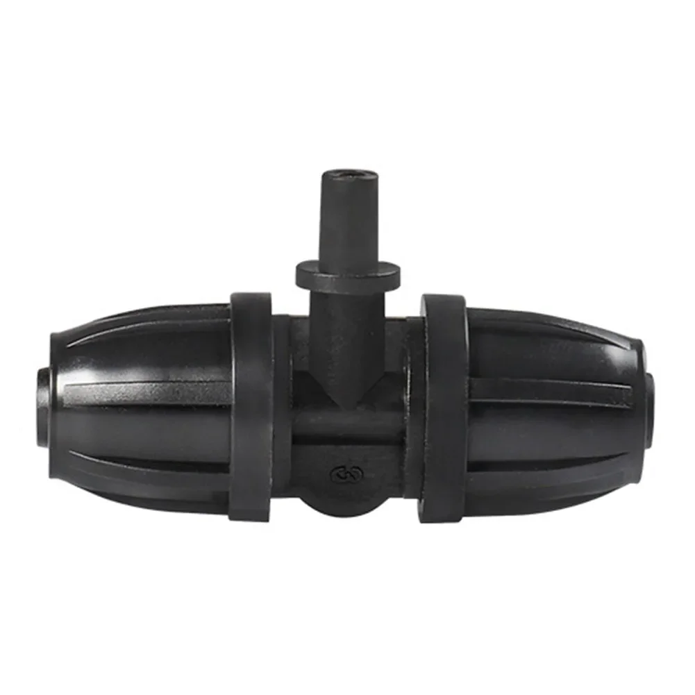Brandnew High Quality Home Yard Irrigation Tube Connectors Garden Watering Tools Plastic 12pcs 63x36mm Barbed Tee