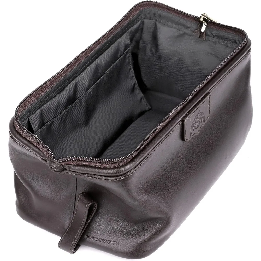 مجموعة أدميرال المسافر الفاخرة - أساسيات السفر المتبلة من الجلد البني وإكسسوارات الرحلات الطويلة #6