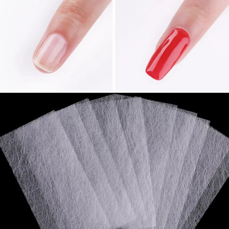 Silk Fiberglass Nail Extension Non-woven Silks Form Wrap Manicure Build UV Gel French Acrylic Nail Extension Glass Fiber Paper