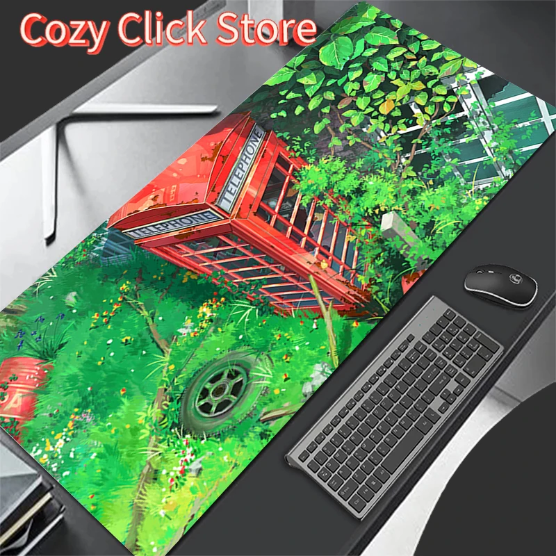 Gaming Mouse Pads Big Gamer Keyboard Desk Japan Anime Scenery Mouse Mat Carpet Rubber Tapis Souris Gaming Notbook Pc Mousepad