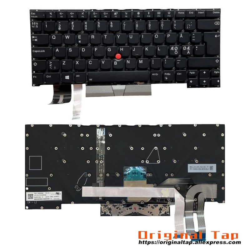 NDC Nordic Backlit Keyboard for Lenovo Thinkpad T490s T495s SN20S33978