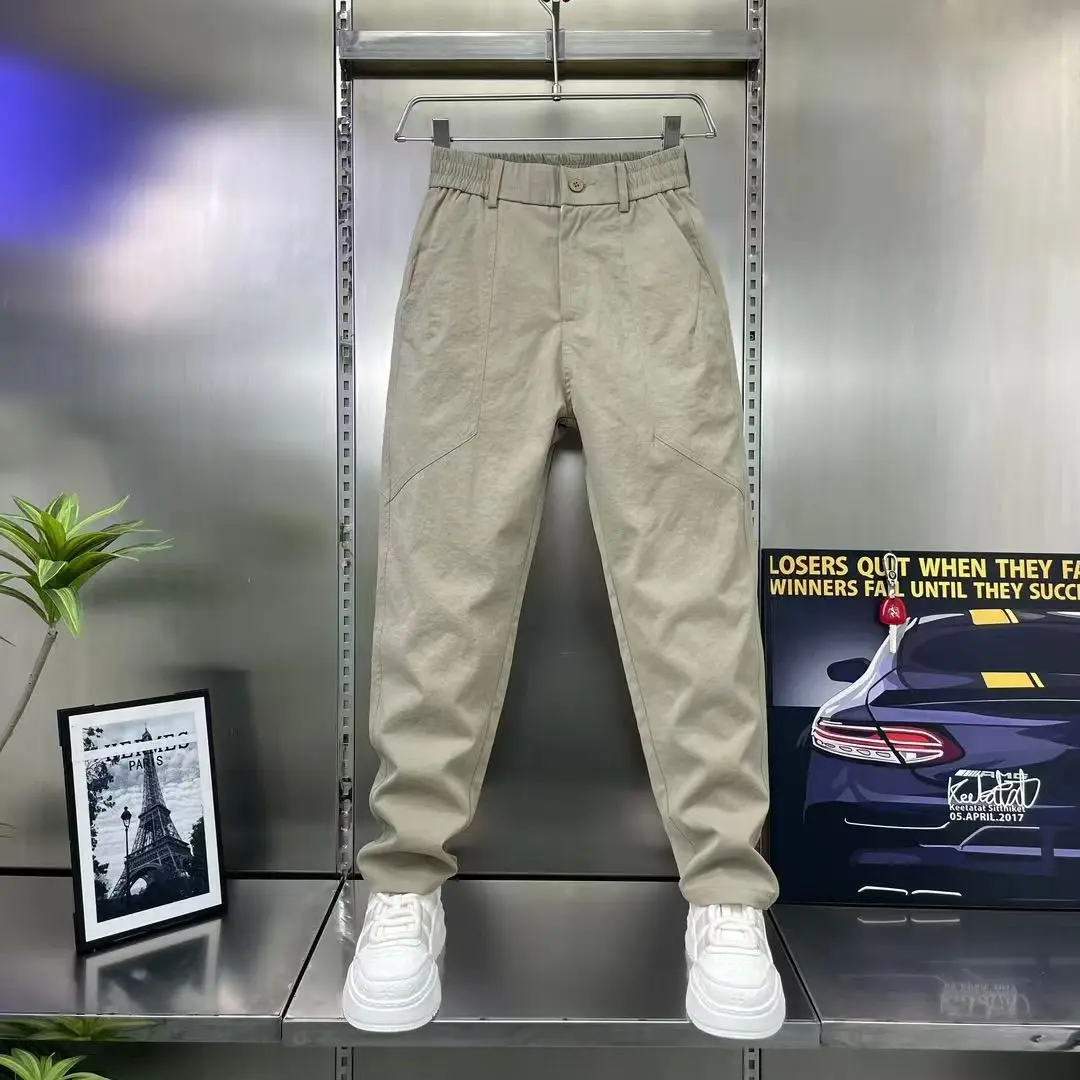 [Summer New] 2026 New High Luxury Pants Men's Spring and Summer Thin Simple Versatile Elastic Slim Casual Pants